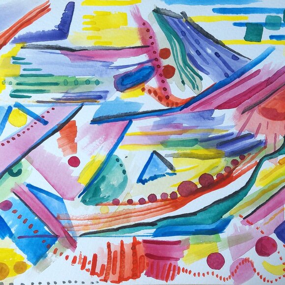 Unititled Abstract Original painting by Artist Rachael Potter